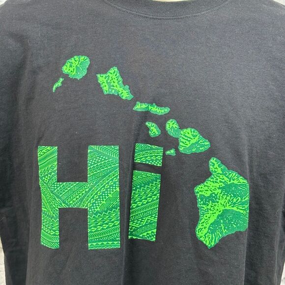 Hawaiian 8 Main Islands Tapa Front & Back Screen Printed Mens T-Shirt 2XL HI - Picture 3 of 7